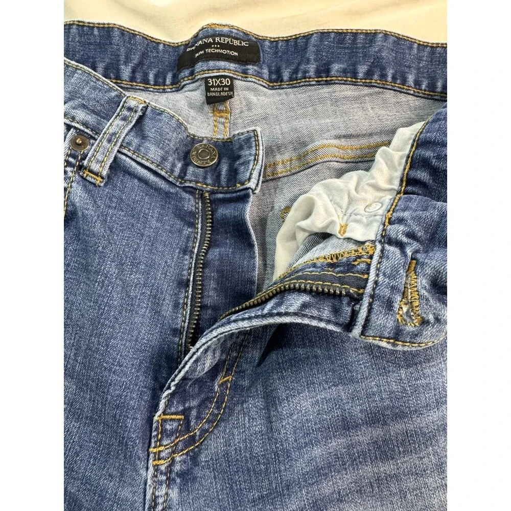 Banana Republic Premium Performance Jeans Mens 31x30 Slim Stretch Denim Blue